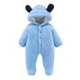 thumbnail image 1 of Quealent Baby Rompers Girl Girls' Jumpsuits & Rompers Baby Bodysuit Baby Romper Outfit Long Sleeve Hooded Jumpsuits Overalls Clothes Boys Girls Blue,0-3 Months, 1 of 5