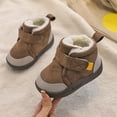 thumbnail image 1 of Quealent Baby Shoes Baby Boys Girls Cozy Boots with Non Skid Bottom Warm Winter Socks Slippers,Coffee 2.5 Years, 1 of 5