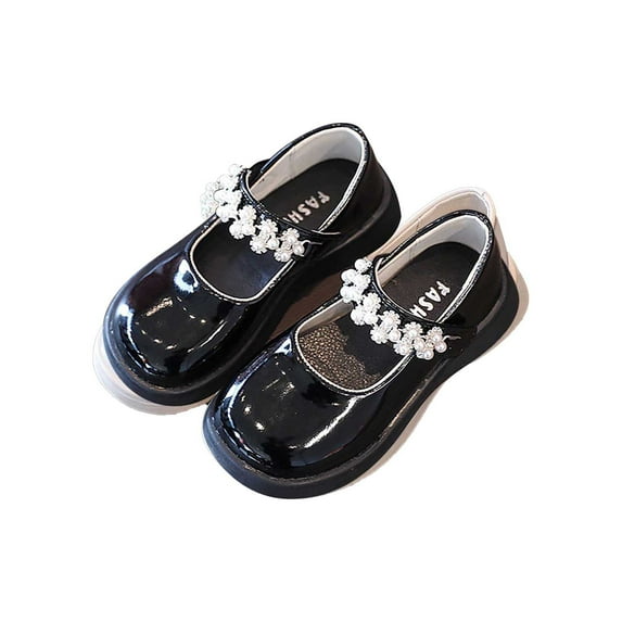 Quealent Baby Shoes for Girls 2024 Summer Soft Summer Beach Shoe Outdoor Casual Flower Slipper Rubber Sole Toddler First Walker Princess Dress Flats Black,1