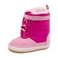 thumbnail image 1 of Quealent Baby Snow Boots Toddler Boy Girl Waterproof Winter Warm Booties Nonslip Lightweight Outdoor Shoes for First Walkers (Infant/Toddler) Pink for Size Toddler 5, 1 of 9