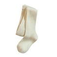 thumbnail image 1 of Quealent Baby Socks Girls Tights Cable Knit Leggings Cotton Toddler Girls Stockings School Tights Socks Beige,12-24 Months, 1 of 5