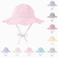 thumbnail image 1 of Quealent Baby Sun Hat for Boys Girls Toddler Summer Bucket Hat Kids Sun Protection Beach Hat Cotton Baby Hats 6-12 Months 12-24 Months 2t 3t 4t 5t 6t 7t 8t 9t Children 1-2 Years, 1 of 4