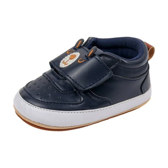 Quealent Baby Wide Toe Box Barefoot Shoes Boys Girls First Walking Shoes Lightweight Non-Slip Sneakers Blue for Size 4