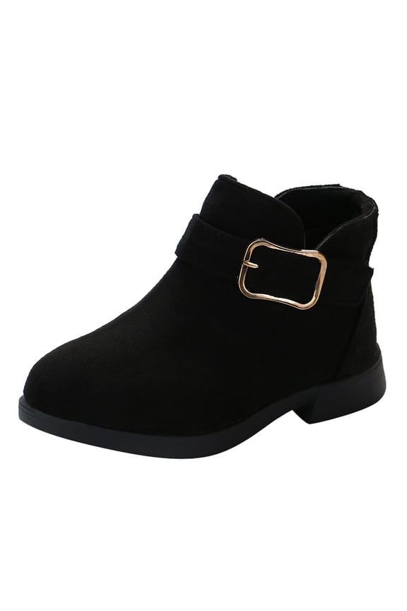 Back To School Toddler Girls Fashion Bootie Lace Up Side Zipper Ankle Booties for Toddler (Black,2)