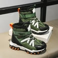 thumbnail image 1 of Quealent Boy's Winter Snow Boots Outdoor Ankle Boots Toddler/Little Kid/Big Kid Green for Size 3, 1 of 6