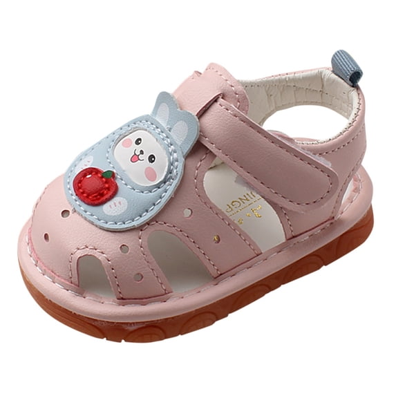Quealent Boys Girls Sandals Breathable Baby Summer Outdoor Casual Beach Shoes Lightweight Toddler Flower Bowknot Anti Slip Rubber Sole Prewalker First Crib Shoes Pink for Size 5.5