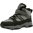 thumbnail image 1 of Quealent Boys Girls Snow Boots Winter Slip On Warm Furry Lined Shoes Lightweight Water-Resistant Cold Weather Boot (Little Kid/Big Kid) Black for Size 2, 1 of 6