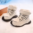 thumbnail image 1 of Quealent Boys Girls Toddler Snow Boots Waterproof No-slip Outdoor Warm Winter Shoes for Toddler-Little Kids-Big Kids Beige for Size 11.5, 1 of 8