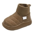 thumbnail image 1 of Quealent Boys Girls Winter Boots Soft Warm Shoes Toddler Snow Boots Little Kid Shoes Khaki for Size 8.5, 1 of 6