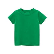 Entyinea Boys Kid Tough Short Sleeve Crewneck T-Shirt (Green,3 Years)