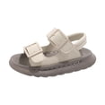 thumbnail image 1 of Quealent Boys Sandals Thick Sole Open Toe Summer Shoes Toddler Little Big Kid Boy Beach Sandal Beige for Size 13.5, 1 of 9
