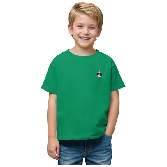 Quealent Boys Short Sleeve T-Shirt Kids Cotton Tees Crewneck Tops Basic Shirts (Green, 9-10 Years)
