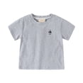 thumbnail image 1 of Quealent Boys Short Sleeve T-Shirt Kids Cotton Tees Crewneck Tops Basic Shirts (Grey, 1-2 Years), 1 of 6