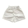 thumbnail image 1 of Quealent Boys Shorts 2024 Boys Baseball Pants Toddler Boys Summer Cotton Shorts with Pocket Baby Pull-On Casual Active Jogger Shorts White,6-12 Months, 1 of 5