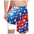 thumbnail image 1 of Quealent Boys Swim Trunks with Compression Liner Kids Bathing Suit 6-18 Years Swimwear Blue for Size 10-13 Years, 1 of 4