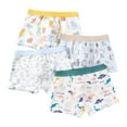 thumbnail image 1 of Quealent Boys' Toddler Underwear Cotton Comfort Waist Boxers Briefs Boyshorts 4 Pack Soft Little Boys Kids Underwear White,7-9 Years, 1 of 5