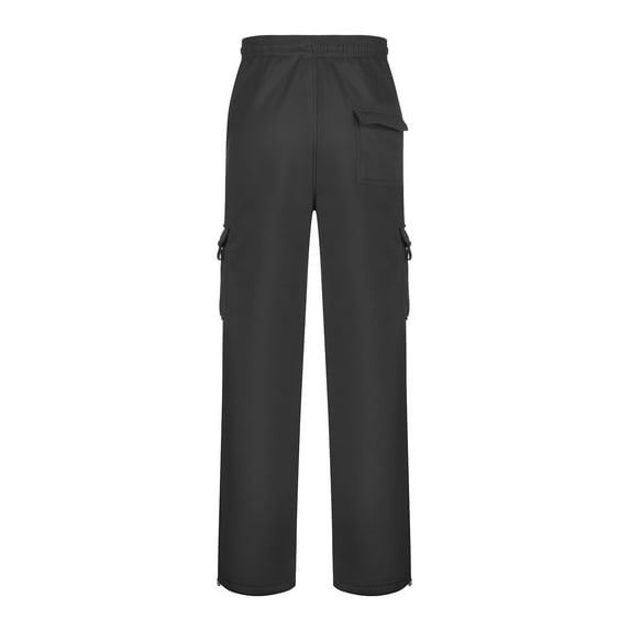 Quealent Cargo Pants For Men Men's Cotton Yoga Sweatpants Exercise Pants Open Bottom Lounge Pants Loose Male Sweat Pants with Pockets,Black S
