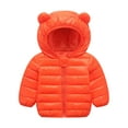thumbnail image 1 of Quealent Carters Baby Girl Fall Clothes Winter Coats for Kids Baby Boys Girls Winter Hooded Long Sleeve Windproof Jacket Child Comfortable Outfits Orange,9-12 Months, 1 of 3