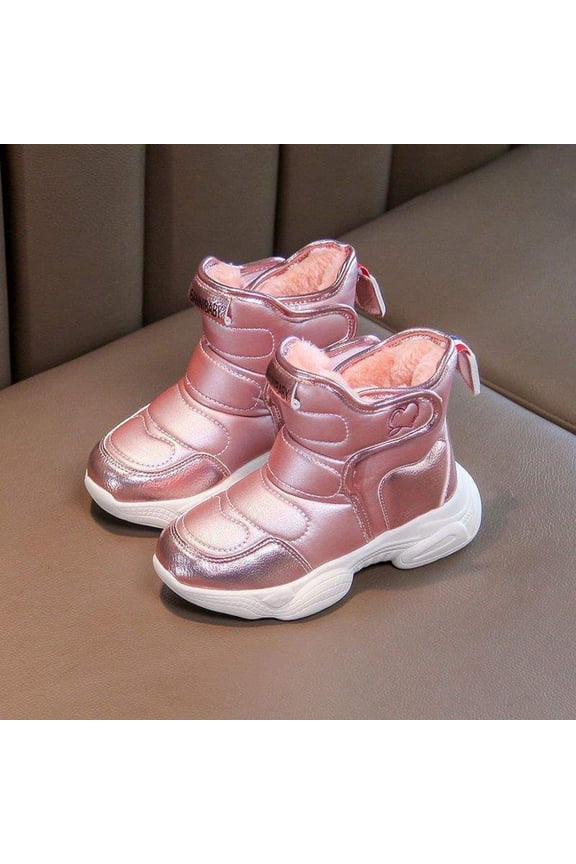 Children Snow Boots Shoes Winter Boots Kids Shoes Students Sneakers Boot,Boys Shoes,Girls Shoes Red for Size 12