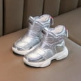 thumbnail image 1 of Quealent Children Snow Boots Shoes Winter Boots Kids Shoes Students Sneakers Boot,Boys Shoes,Girls Shoes Silver for Size 13, 1 of 7