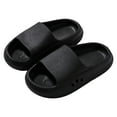 thumbnail image 1 of Quealent Cloud Slides for Kids,Boys Girls Shower Slippers Bathroom Pool Sandals,Toddler Home House Open Toe Comfy Thick Sole Slippers,Summer Non-Slip Beach Shoes Black for 1, 1 of 4