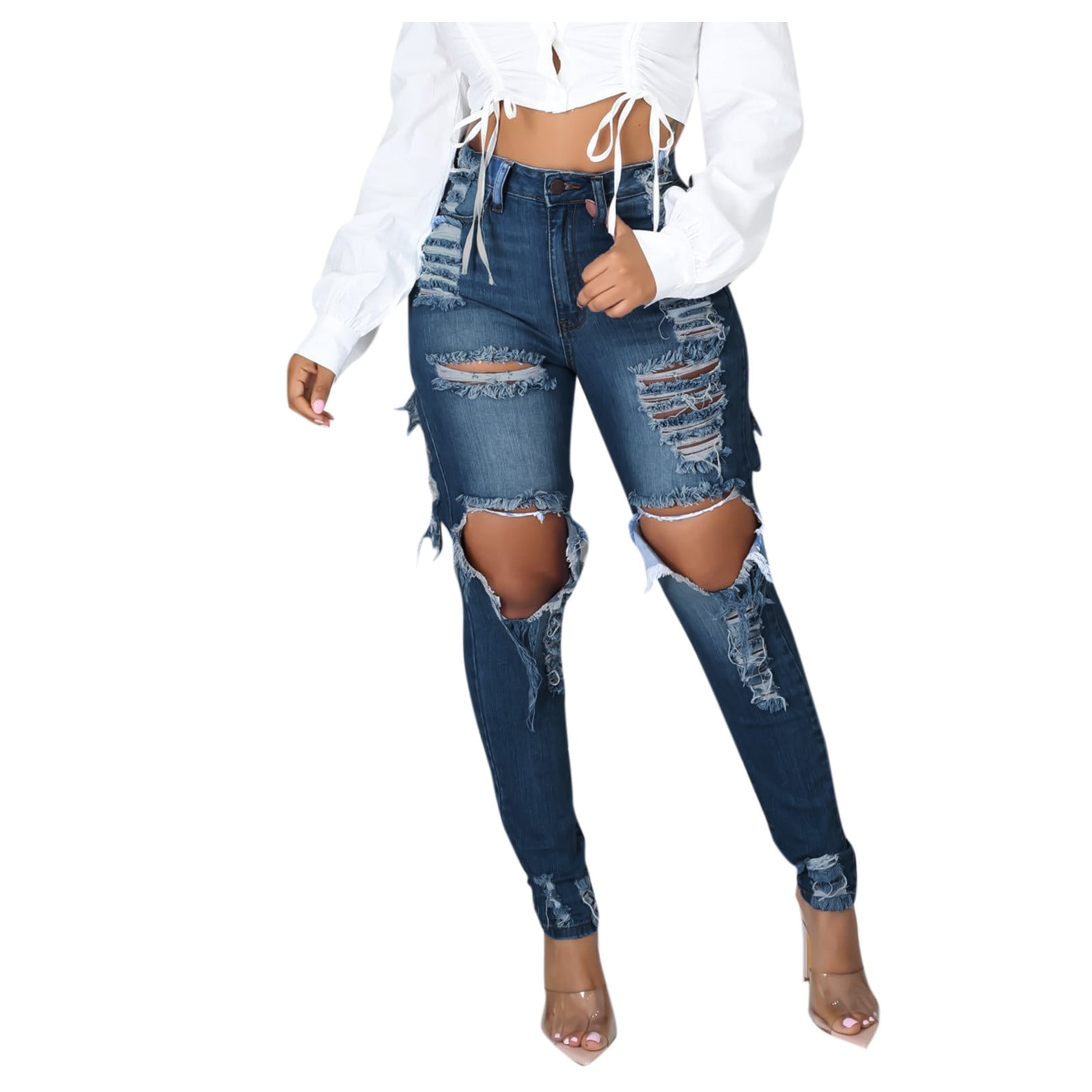 xiuh baggy pants women's high waisted ripped jeans for women lift