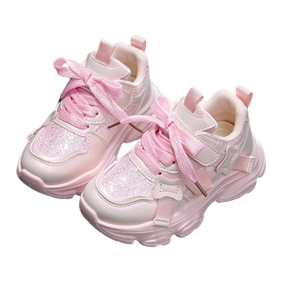 Quealent Girls Boys Tennis Shoes Lace up Athletic Sneakers Running Shoes for Toddler Little Kid Big Kid Red for Size 1