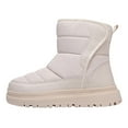 thumbnail image 1 of Quealent Girls Boys Warm Winter Boots Kids Outdoor Snow Boots(Toddler/Little Kid) Beige for Size 1, 1 of 9