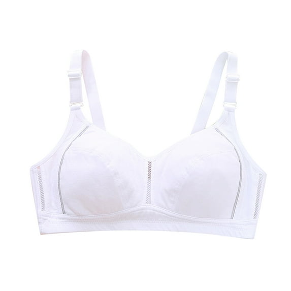 Quealent Girls Bras Toddler Girl Underwear 2024 Girls' Cotton Crop Training Bra Breathable Big Girls Sport Bralette White,75B