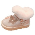 thumbnail image 1 of Quealent Girls Glitter Snow Boots Toddler/Little Girls Warm Winter Sequin Comfy Cute Durable Outdoor Sparkle Princess Ankle Boots Pink for Size 1.5, 1 of 7