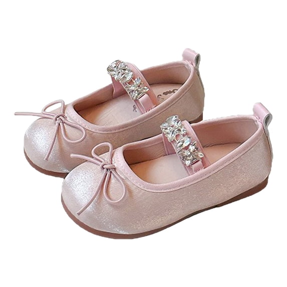 Quealent Girls Mary Jane Dress Shoes Ballerina Flats for Wedding, Party (Toddler/Little Kid/Big Kid) Red for Size 1