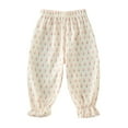 thumbnail image 1 of Quealent Girls Pants 2024 Fashion Summer Toddler Girl Trousers Clothes Baby Girls Solid Color Buttom Pants Pink,2-3 Years, 1 of 4