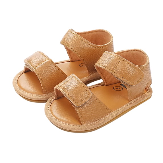 Quealent Girls' Sandals 2024 Summer Soft Infant Baby Girl Boy Sandals Comfort Summer Outdoor Casual Beach Shoes Coffee,5