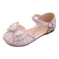 thumbnail image 1 of Quealent Girls Sandals Glitter Wedding Party Princess Dress Shoes Flower Girl Low Heel Mary Jane Pumps for Toddler/Little Kids Red for Size 12, 1 of 8