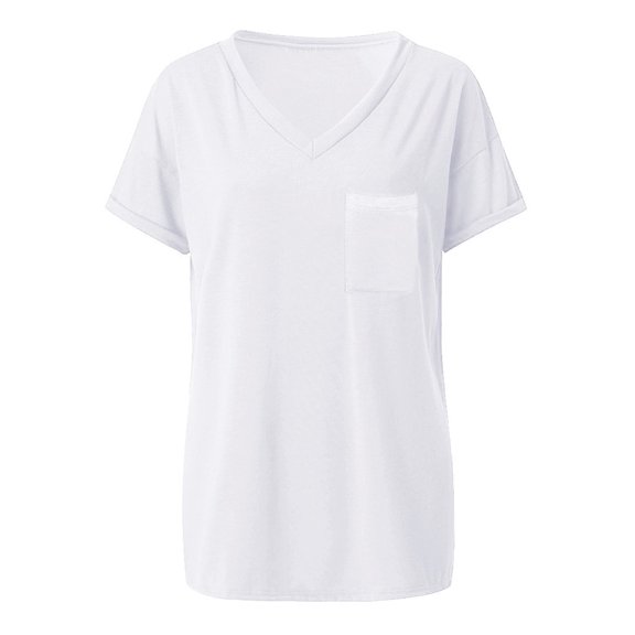 Quealent Girls Short Sleeve Shirts 2024 Girl Summer Shirt Kids Girls Loose Tops Soft Short Sleeve Tops White,16-17 Years