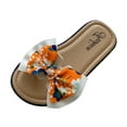 thumbnail image 1 of Quealent Girls Slides Shoes Slides for Kids Sandals Slides Slippers Girls Shower Shoes Soft Anti-Slip for Indoor and Outdoor Orange,8.5, 1 of 5