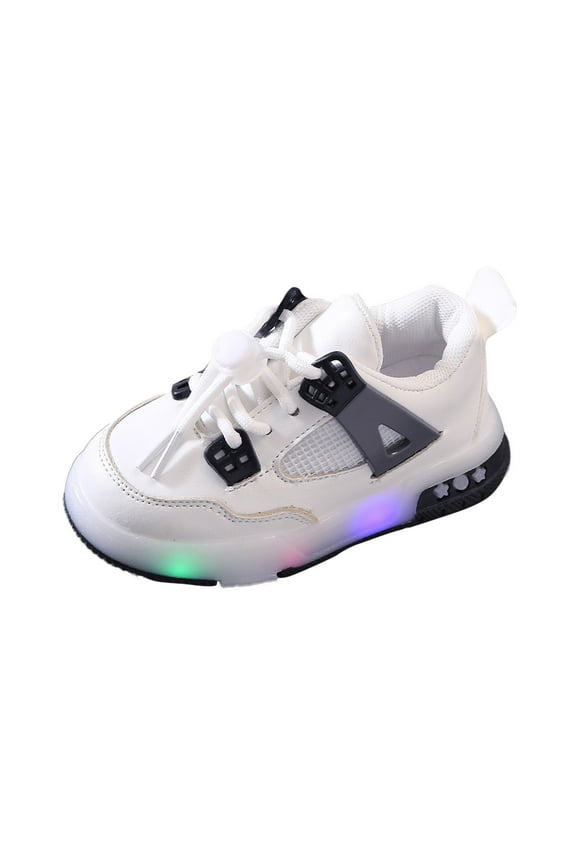 Girls Sneakers Toddler Kids Girls Boys LED Light Shoes Sports Shoes Black for 9.5