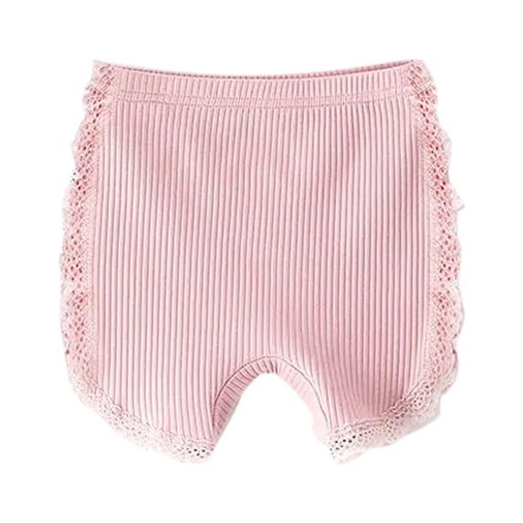 Quealent Girls Underwear Bloomers Shorts Ruffle Briefs Panties Shorts Set Baby Girls Boys Pants Cute Floral Bloomers Triangle Shorts Underpant White,4-5 Years