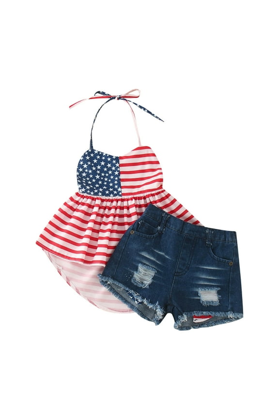 Independence Day Baby Girl Ribbed Bodysuit Bloomer Shorts Outfits 4th of July Baby Girl Outfits Summer Clothes Red,3-4 Years