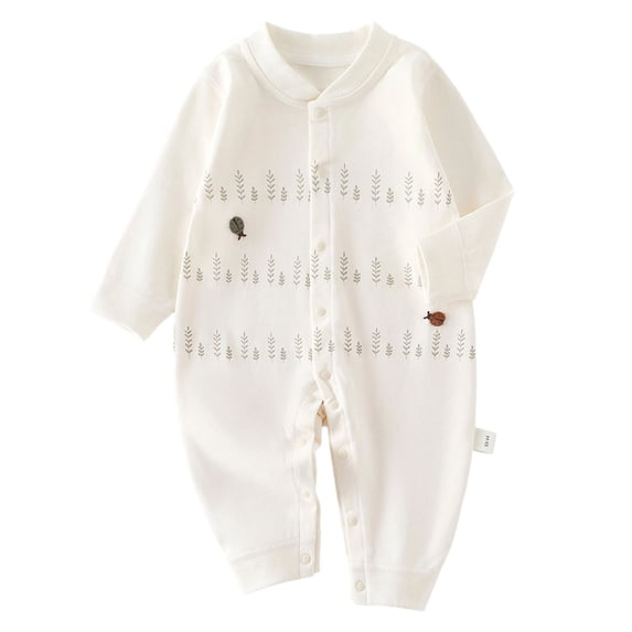 Quealent Infant Girls Boys Kimono Romper Air Cotton Long Sleeve One-Piece Jumpsuit Toddler Wrap Loungewear (White, 5-8 Months)