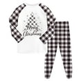 thumbnail image 1 of Quealent Kids 2-Piece Outfit Sets Christmas Boys Girls Youth Christmas tree Winter 6 7 Long Sleeve Top & Pants Set Gray for Size 5-6 Years, 1 of 7