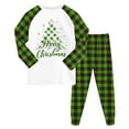 thumbnail image 1 of Quealent Kids 2-Piece Outfit Sets Christmas Boys Girls Youth Christmas tree Winter 6 7 Long Sleeve Top & Pants Set Light Green for Size 3-4 Years, 1 of 7