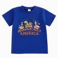 thumbnail image 1 of Quealent Kids 4th of July Shirt USA Flag Clothes Toddler Boys Girls Children Patriotic Tee Tops 1-7 Years (Blue, 12-18 Months), 1 of 5