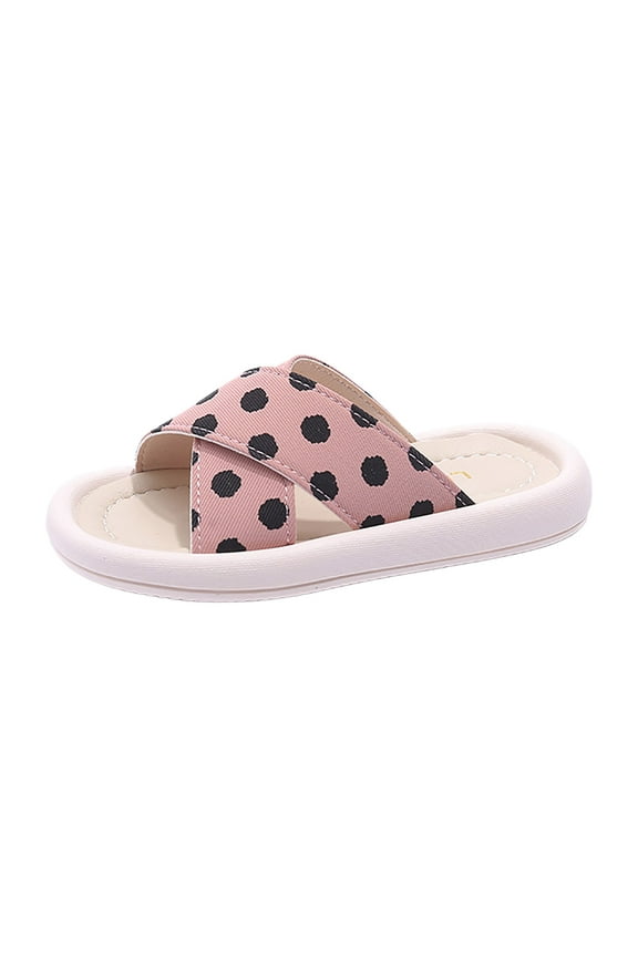 Kids Bow Slippers - Cute Shoes with Non-Slip Sole for Girls,Indoor Slide Slippers Pink for Size 3