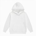 thumbnail image 1 of Quealent Kids Cotton Hoodies Toddler Fall Pullover Hooded Medium Weight Sweatshirts with Pocket for Boys and Girls (White, 1-2 Years), 1 of 4