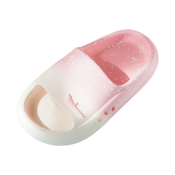 Quealent Kids Girls Comfortable Flower Cloud Slides Non Slip Lightweight Shower Sandals Fashion Thick Shoes Toddler Sandals Red for 9