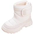 thumbnail image 1 of Quealent Kids Girls Snow Boots Stay Warm Water Resistant Slip Resistant Faux Furry Lined Mid Calf Winter Shoes (Toddler/Little Kid) White for Size 6.5, 1 of 7
