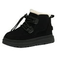 thumbnail image 1 of Quealent Kids' Hiking Work Boots for Boys Girls, Waterproof Outdoor Ankle Boots with Hook and Loop Black for Size 7, 1 of 6