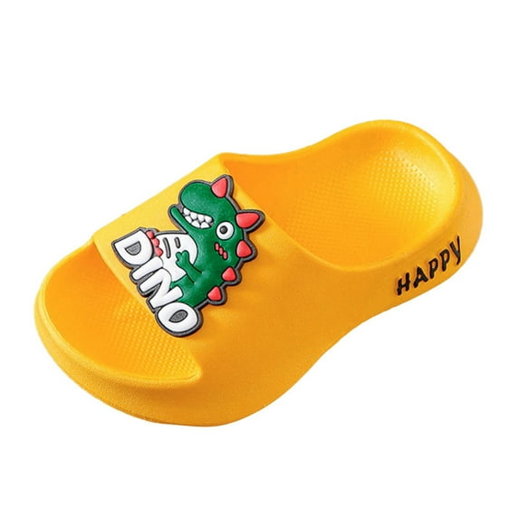 Quealent Kids Slippers Boys Shoes Slipper Kids Summer Girls Slipper Toddler Baby Boys Sandals Soft And Non-Slip Kids Home Slipper Children's Shose Yellow,14