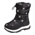 thumbnail image 1 of Quealent Kids Snow Boots for Boys Girls Toddler Winter Outdoor Boots Waterproof with Fuzzy Lined (Toddler/Little Kid/Big Kid) Black for Size 1, 1 of 6